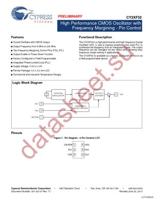 CY2XF32FLXIT datasheet  